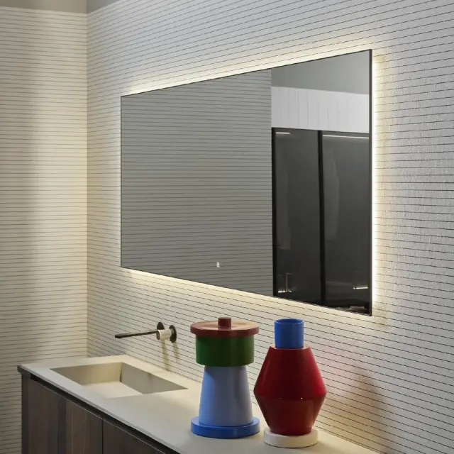 Зеркало для ванной Antonio Lupi CURVA CURVA75W.144 цвет-NERO GOFFRATO-545