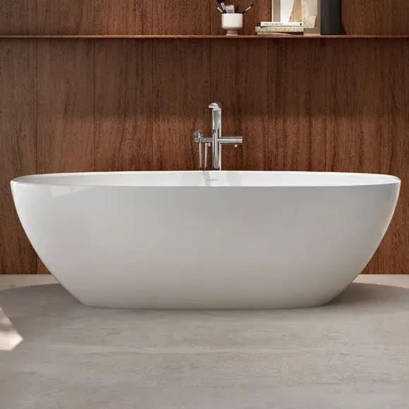 Ванна Victoria+Albert BARCELONA 1800 BA3-N-SW-NO белый QUARRYCAST