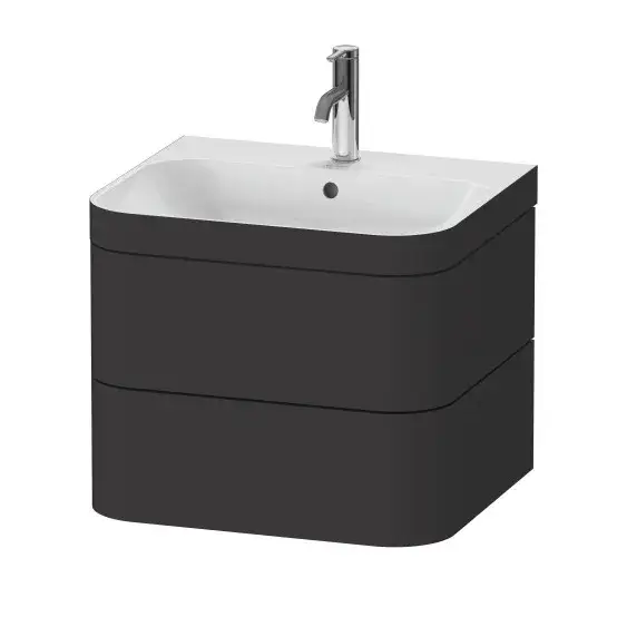 Комплект мебели с раковиной Duravit HAPPY D.2 PLUS HP4635O80800E00 (HP4635O8080+UV998707777) Graphite Supermatt-80