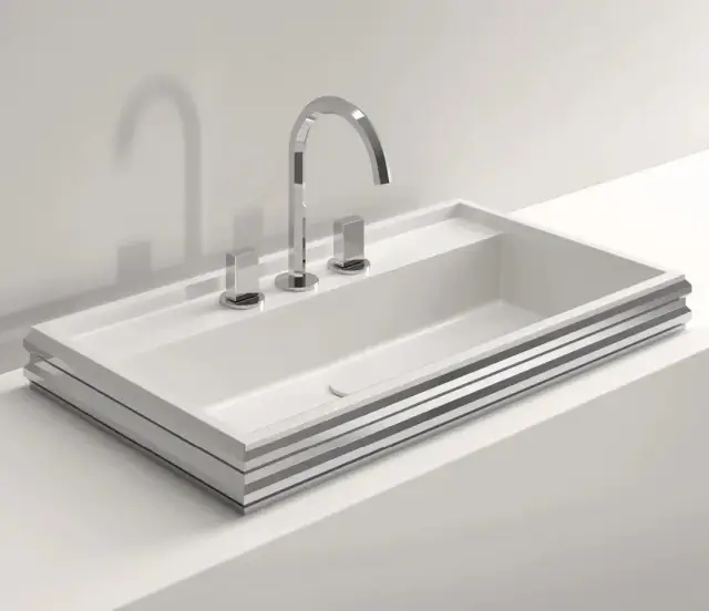 Раковина Milldue Zurigo 81 9226 ceramilux bianco glossy - j17, polished steel