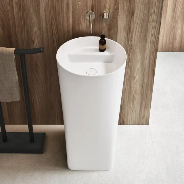 Раковина Milldue AZUMA 88 5083 CRISTALPLANT BIANCO OPACO-J10