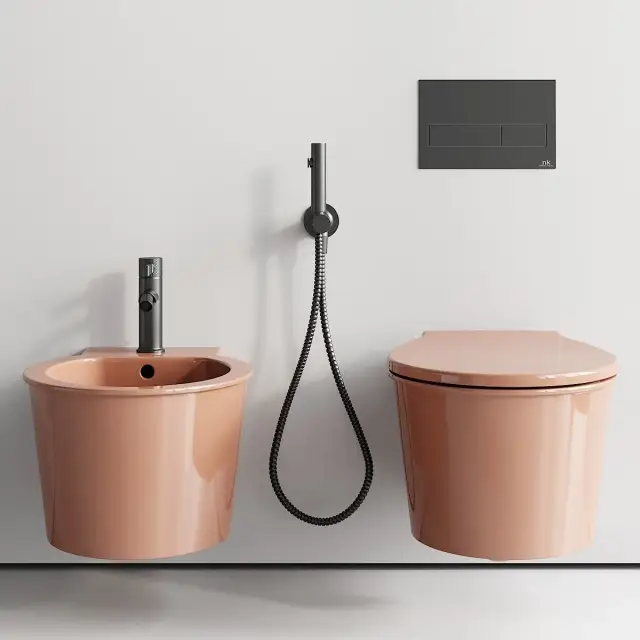 Комплект: унитаз подвесной RIMLESS+сиденье+биде Cielo I CATINI