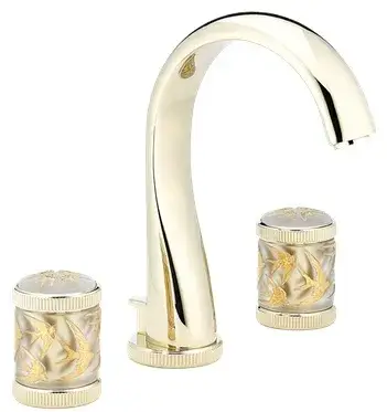 Смеситель для раковины THG Hirondelles-Gold Stamped A4L.H49.151 brass PVD (H49)