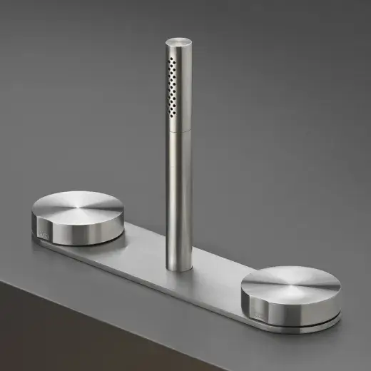 Смеситель для ванны CEA Giotto GIO112OS сталь матовая/шпон дуба