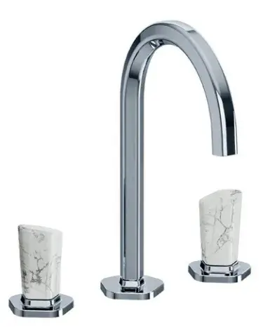 Смеситель для раковины Jorger SHADÓ 635.30.300.000-51 цвет-хром, ручки-белая бирюза