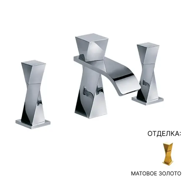 Смеситель для раковины Jorger Turn 623.30.300.021 золото матовое