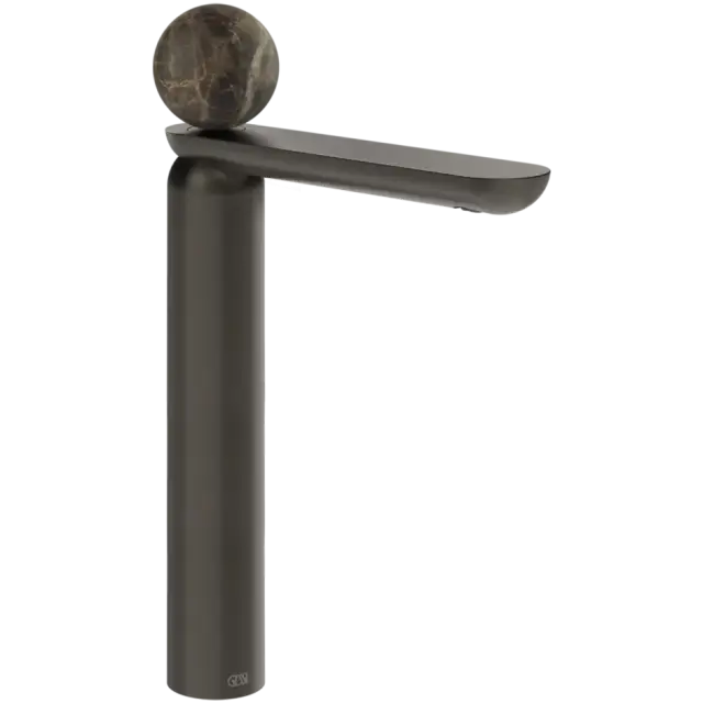 Смеситель для раковины Gessi Perle 74104#707 цвет-Black Metal Brushed PVD/мрамор-Emperador Dark