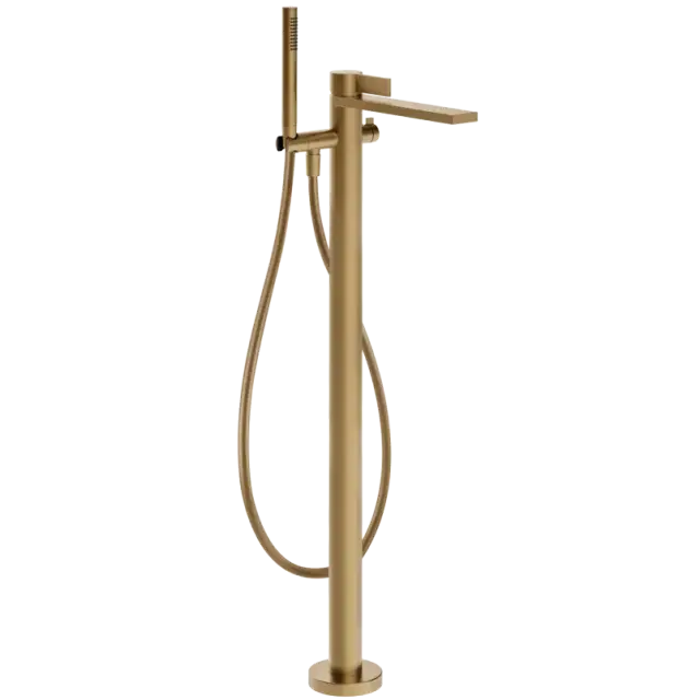 Смеситель для ванны Gessi INVERSO DIAMANTATO 73628#726 цвет-warm bronze brushed PVD