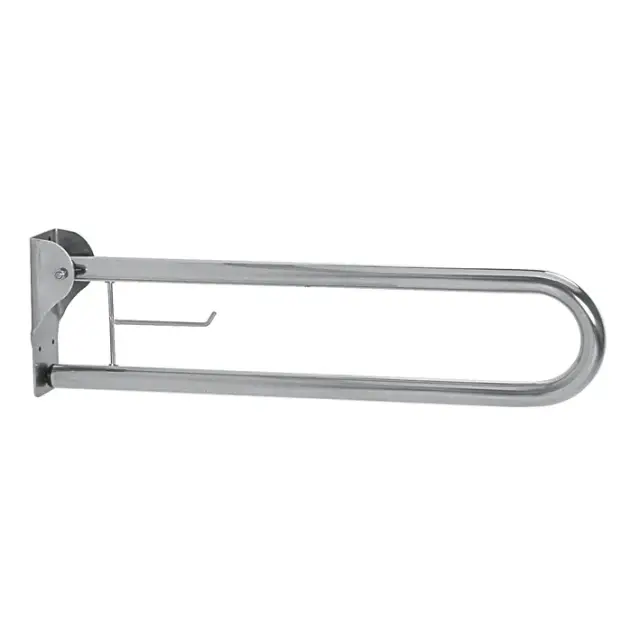 NOKEN EASY PMR Штанга откидная вертикальная 68 см с держателем туалетной бумаги, белый эпоксид