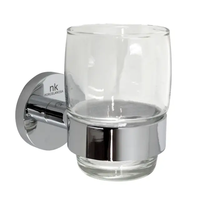NOKEN HOTELS Стакан настенный, хром/стекло