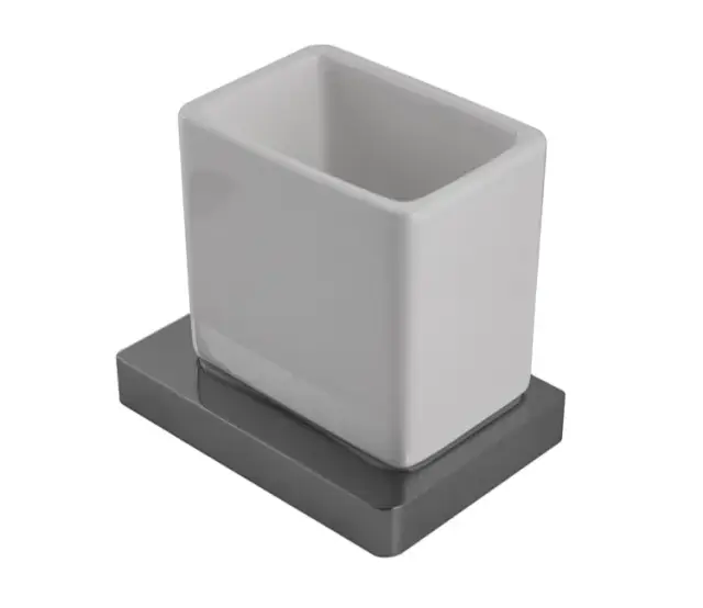 NOKEN LOUNGE Стакан настенный, белый/титан