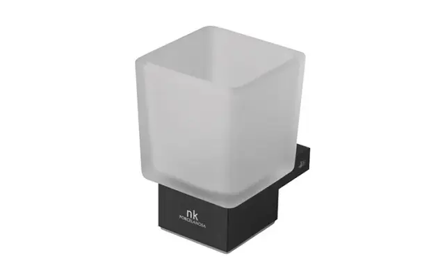 NOKEN URBAN C Стакан настенный, стекло/черный