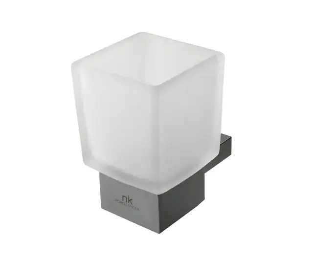 NOKEN URBAN C Стакан настенный, стекло/титан