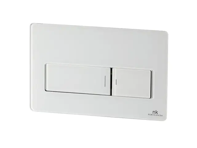 NOKEN GLASS Клавиша для двойного смыва, стекло белый