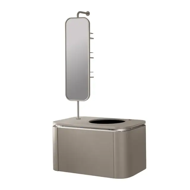 NOKEN FORMA Модуль подвесной для раковины с зеркалом, столешница Project Tech, 90 см, almond