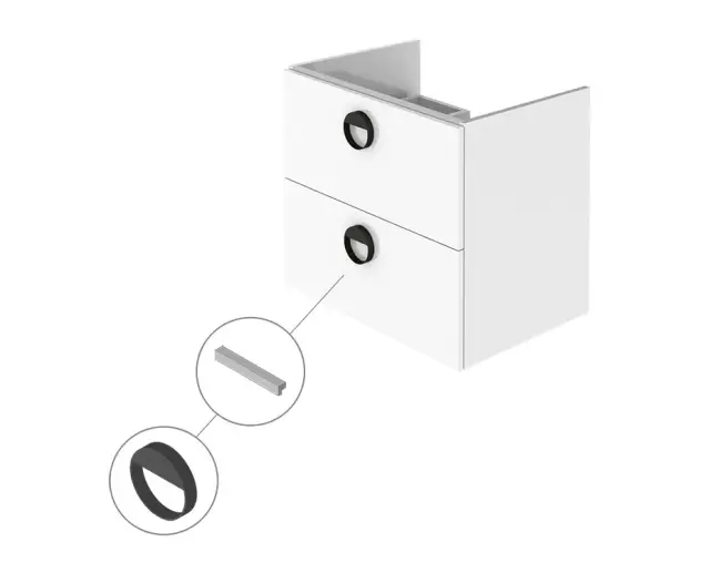 NOKEN CONCEPT Подвесной модуль 607х451хH567 мм, 2 ящика с доводчиком, белый