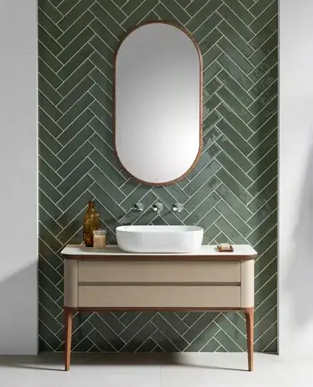 NOKEN PACK LIEM SAND Комплект мебели 122 см с зеркалом, орех/орех песок/белый матовый