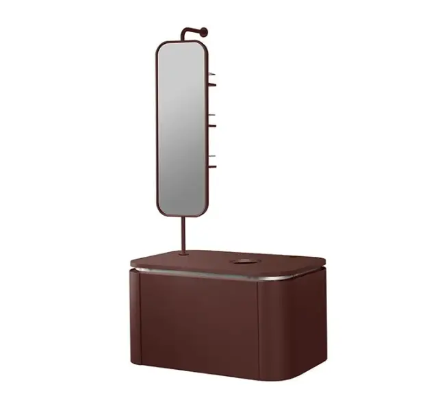 NOKEN FORMA Тумба подвесная для раковины на столешницу Project Tech, 90 см, зеркало, merlot