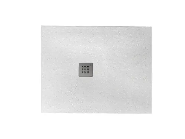 NOKEN FLAT Поддон из материала Light Stone с фактурной поверхностью, 100x90х3h см, белый