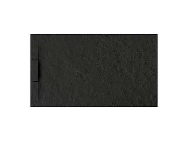 NOKEN UNSEEN Поддон из минерального литья с фактурной поверхностью, 140x80х2,5h см, черный