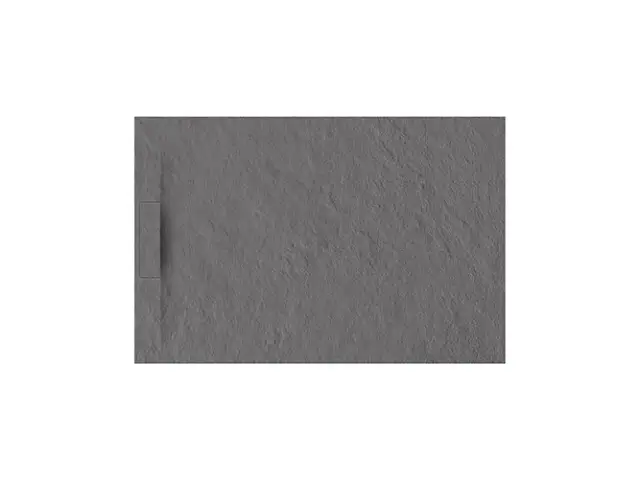 NOKEN UNSEEN Поддон из минерального литья с фактурной поверхностью, 120x80х2,5h см, серый
