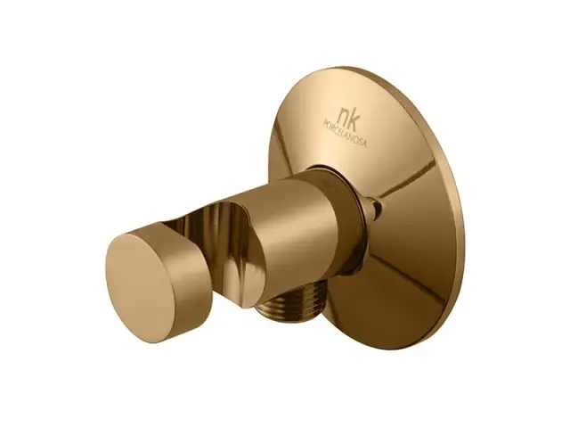 NOKEN LIGNAGE Настенный держатель для ручного душа с подводом воды, браш. золото