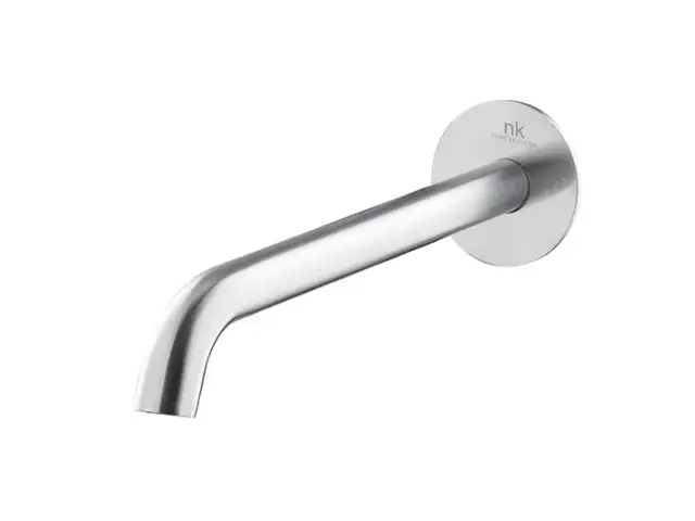 NOKEN ROUND INOX Излив для ванны, 28,2 л/мин, вылет 226 мм, браш. нержавеющая сталь