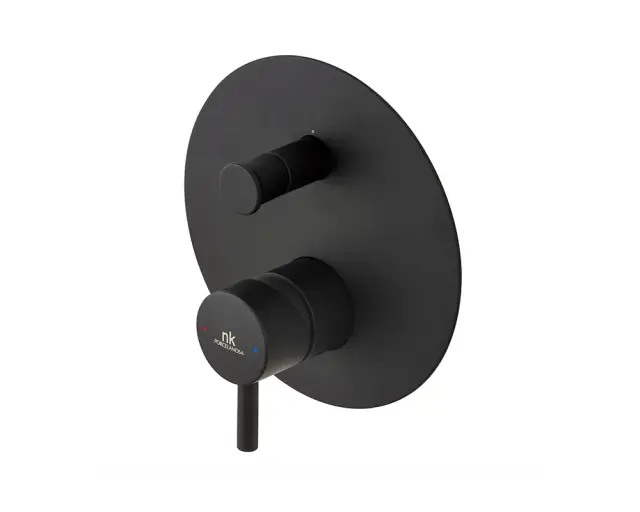 NOKEN ROUND Внешняя часть смесителя для душа, черный матовый