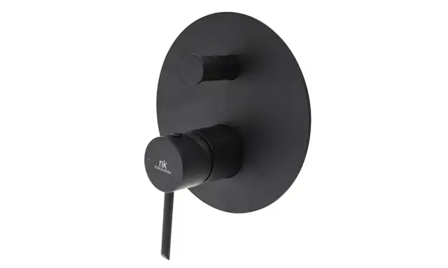 NOKEN ROUND Внешняя часть смесителя для душа, черный матовый