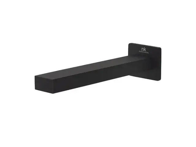 NOKEN SQUARE Излив для ванны, с подключением 1/2”, аэратор “clean”, 25 л/мин, чёрный