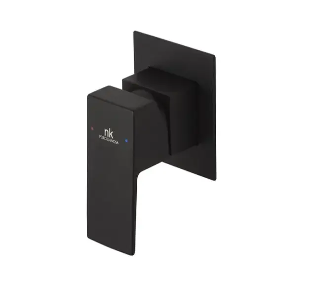 NOKEN SQUARE Наружная часть встроенного смесителя для душа, черный матовый