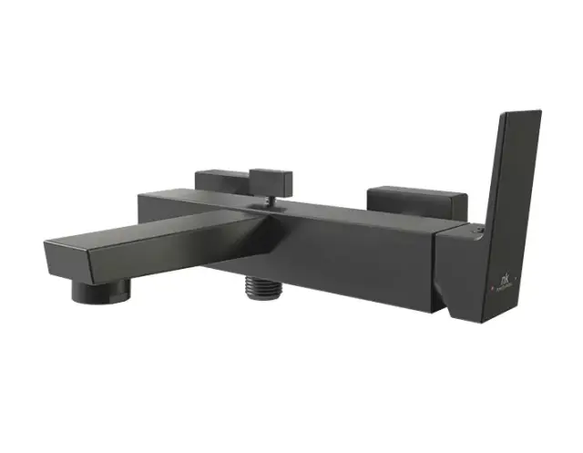 NOKEN SQUARE Смеситель для ванны настенный, для душа 18 л/мин, для ванны 15,98 л/мин, браш. титан