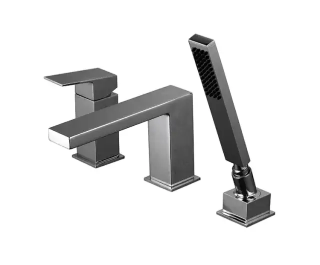 NOKEN SQUARE Внешняя часть смесителя на борт ванны, браш. титан