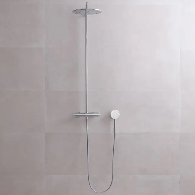 NOKEN TONO THERMOSTATIC Душевая стойка термостатическая с магнитным держателем ручного душа, хром