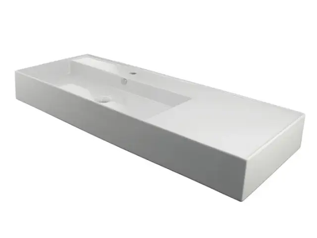 NOKEN ESSENCE C Раковина подвесная с перемещенным углублением налево 120 см, белый