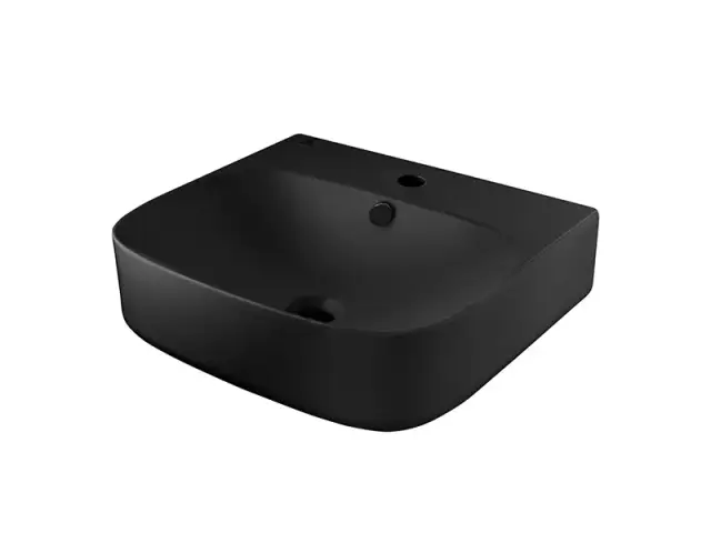NOKEN ARQUITECT Раковина подвесная 50 см, с переливом, чёрный