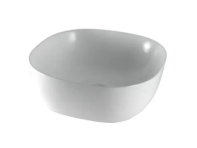 NOKEN SLENDER Раковина 41x41 см для установки на столешницу без перелива, без ДК, белый