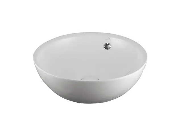 NOKEN SLENDER Раковина Ø42 см для установки на столешницу с переливом, с ДК, белый