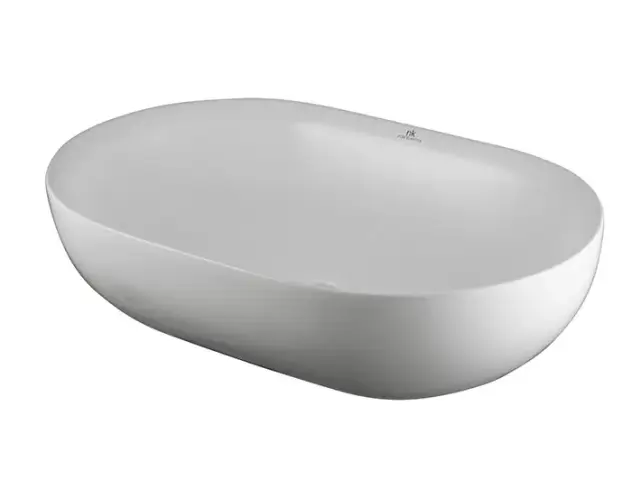 NOKEN SLENDER Раковина 60x40 см для установки на столешницу без перелива, без ДК, белый