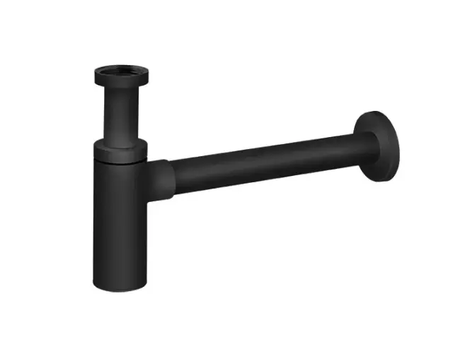 NOKEN ROUND Сифон в виде бутылки для раковины, чёрный