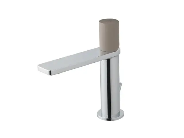 NOKEN FORMA Смеситель для раковины, однорычажный, с ДК, 3/8”, 4,27 л/мин, xром/almond