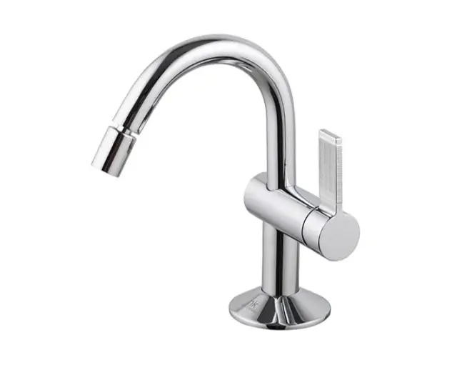 NOKEN LIGNAGE LUXE Однорычажный смеситель для биде, ребристая ручка, без ДК, 5 л/мин, хром