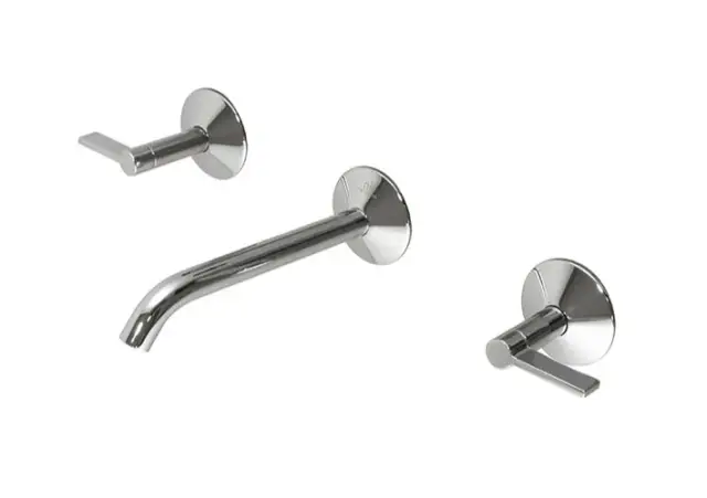 NOKEN LIGNAGE Смеситель для раковины из стены на 3 отв., без ДК, 5 л/мин, хром