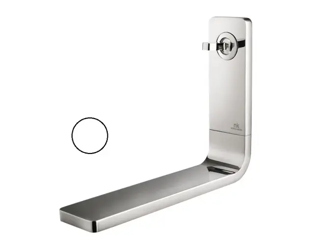 NOKEN LOUNGE Однорычажный смеситель каскадный, настенный, без донного клапана, 5,1 л/мин, белый