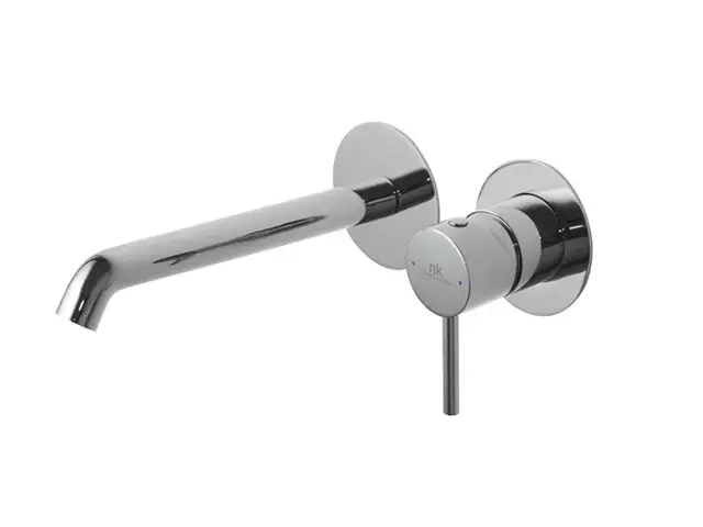 NOKEN ROUND Внешняя часть смесителя для раковины из стены, вылет 200 мм, хром