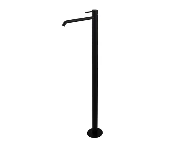 NOKEN ROUND Внешняя часть напольного смесителя для раковины, 5 л/мин, вынос 278 мм, без ДК, черный