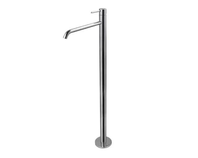 NOKEN ROUND Внешняя часть напольного смесителя для раковины, 5 л/мин, вылет 278 мм, хром