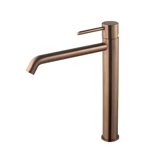 NOKEN ROUND Cмеситель для раковины H306 мм, 3/8”, 5 л/мин, без ДК, браш. медь