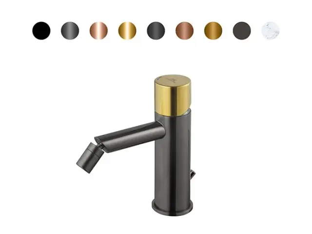 NOKEN ROUND CUSTOM Смеситель для биде, 5 л/мин, с ДК, брашированный титан/colors.